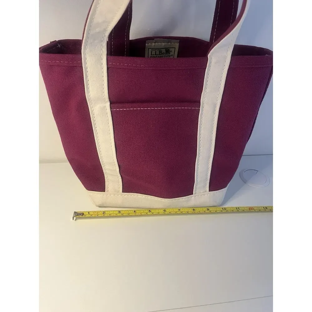 Vintage L.L. Bean Boat & Tote Two Tone Purple Wine RARE Made in USA EUC 90s VTG
